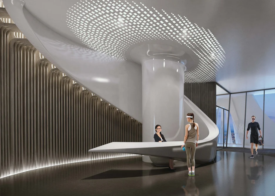 Zaha Hadid's interiors for One Thousand Museum tower in Miami revealed in new images